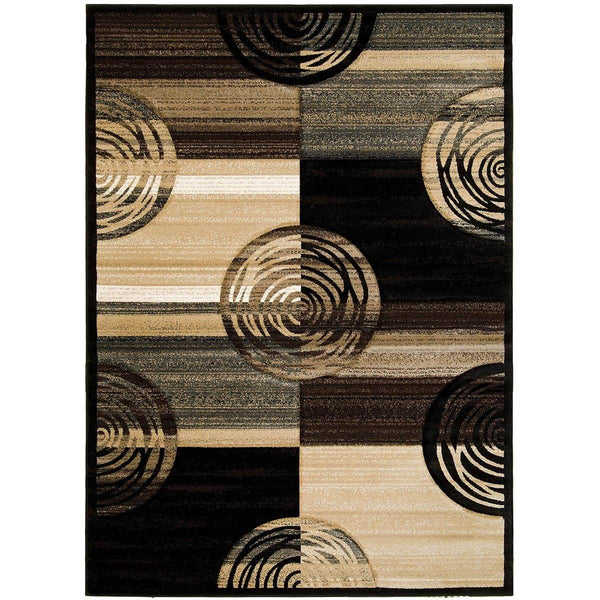 Persian Weavers Rugs Rectangle Reflection-580 (Black) 6'x9' IMAGE 1