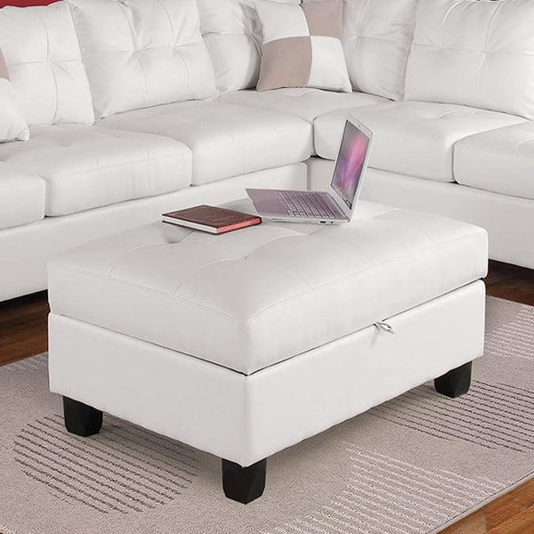 Acme Furniture Kiva Bonded Leather Match Storage Ottoman 51177 IMAGE 1