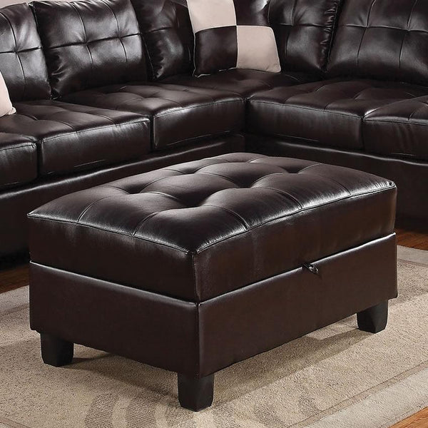 Acme Furniture Kiva Bonded Leather Match Storage Ottoman 51197 IMAGE 1