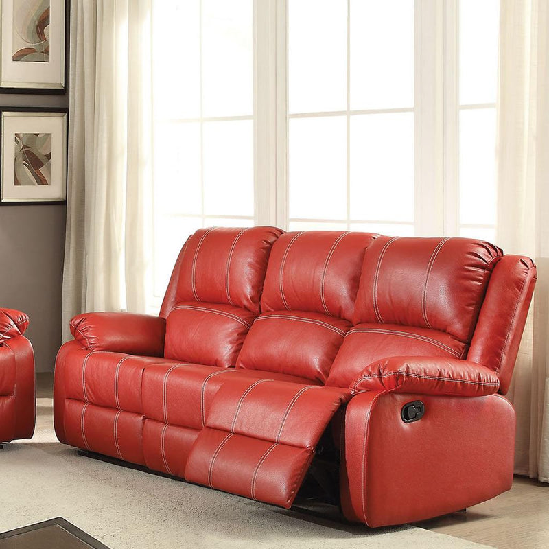 Acme Furniture Zuriel Reclining Leather Look Sofa with Wall Recline 52150 IMAGE 2