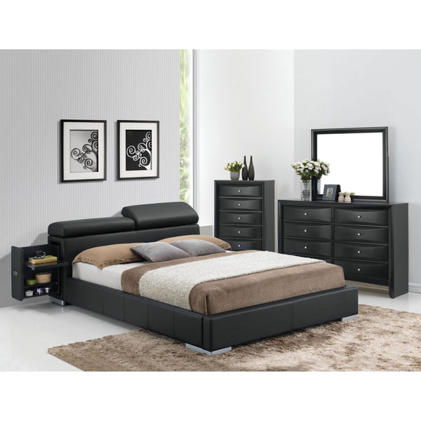 Acme Furniture Manjot King Upholstered Platform Bed with Storage 20747EK IMAGE 1