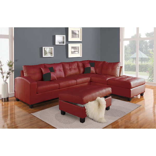 Acme Furniture Kiva Stationary Bonded Leather Match 2 pc Sectional 51185 IMAGE 1