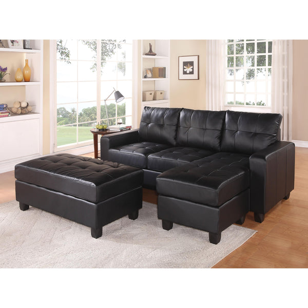 Acme Furniture Lyssa Stationary Bonded Leather Match 3 pc Sectional 51215 IMAGE 1