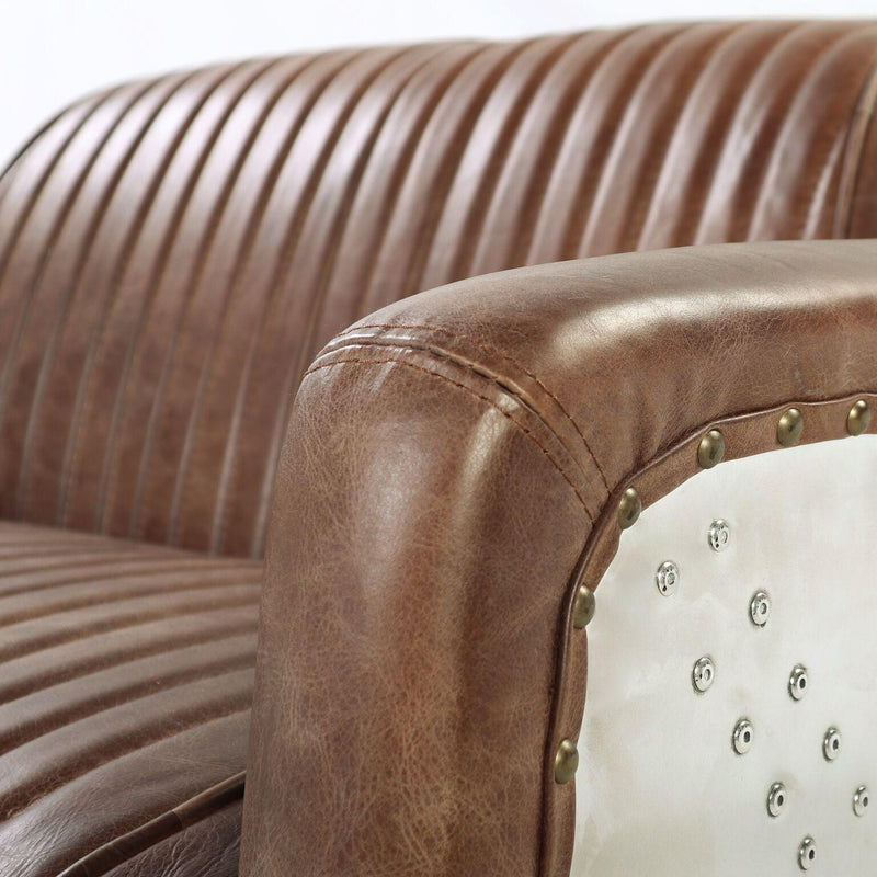 Acme Furniture Brancaster Stationary Leather Loveseat 53546 IMAGE 7