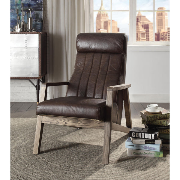 Acme Furniture Stationary Leather Accent Chair 59534 IMAGE 1