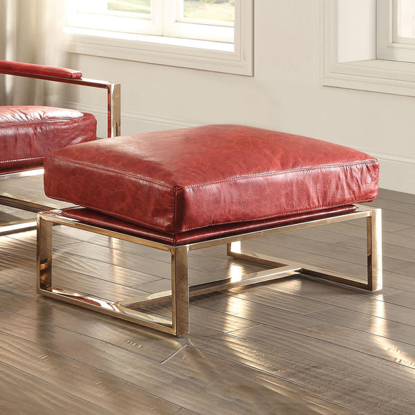 Acme Furniture Quinto Leather Ottoman 96673 IMAGE 1