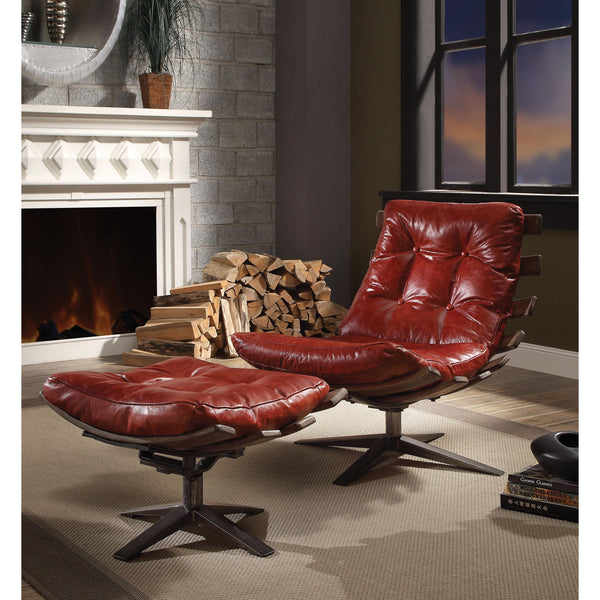 Acme Furniture Swivel Leather Accent Chair 59531 IMAGE 1
