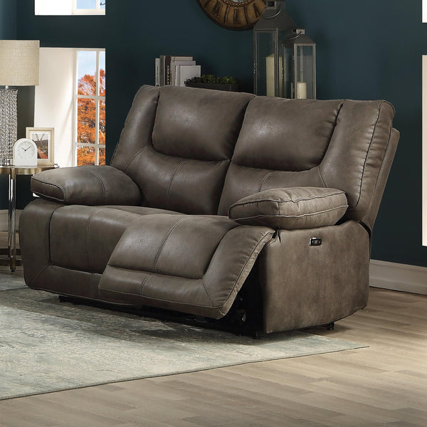 Acme Furniture Harumi Power Reclining Leather Air Loveseat 54896 IMAGE 1
