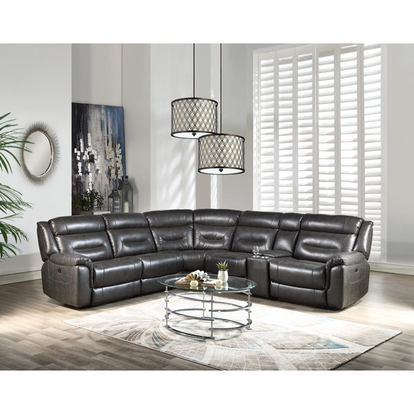 Acme Furniture Imogen Power Reclining Leather Air Sectional 54810 IMAGE 1
