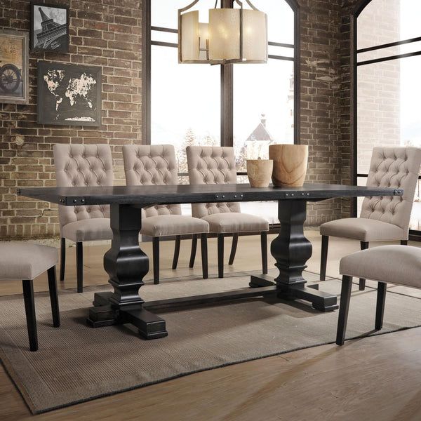 Acme Furniture Morland Dining Table and Trestle Base 74645 IMAGE 1