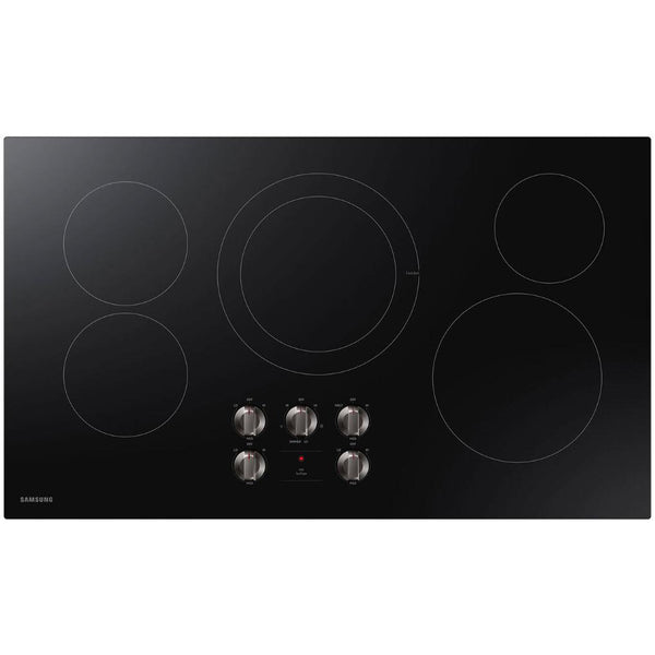 Samsung 36-inch Built-in Electric Cooktop with Hot Surface Indicator NZ36R5330RK/AA IMAGE 1