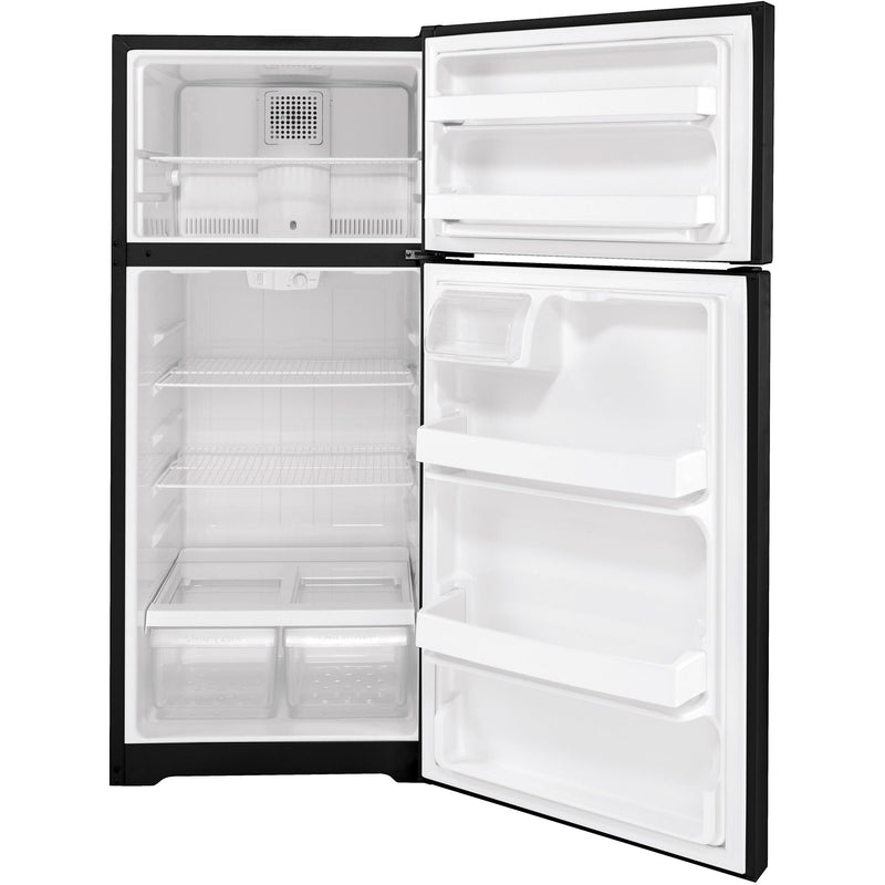 GE 28-inch, 16.6 cu. ft. Top-Freezer Refrigerator GTS17DTNRBB IMAGE 2