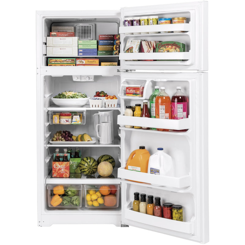 GE 28-inch, 17.5 cu. ft. Top Freezer Refrigerator GTS18HGNRWW IMAGE 3