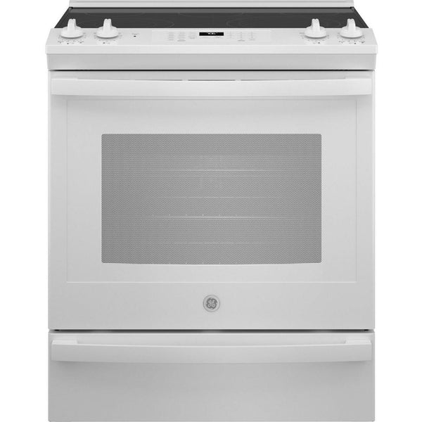 GE 30-inch Slide-In Electric Range with No Preheat Air Fry JS760DPWW IMAGE 1