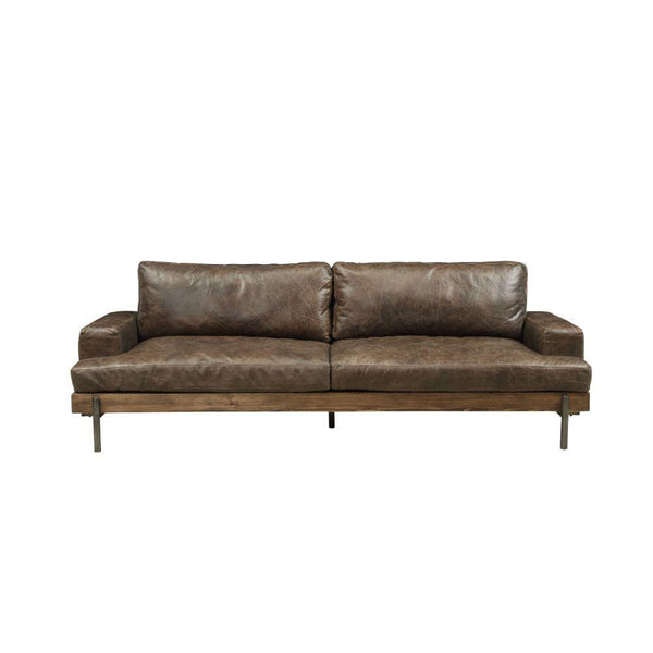 Acme Furniture Silchester Stationary Leather Sofa 52475 IMAGE 1