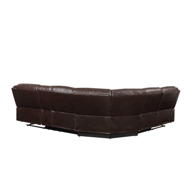 Acme Furniture Tavin Reclining Leather Match 3 pc Sectional 52545 IMAGE 3