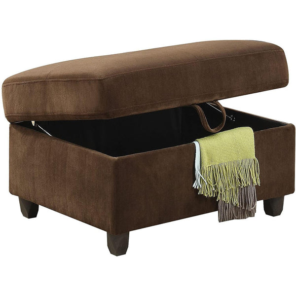 Acme Furniture Belville Fabric Storage Ottoman 52703 IMAGE 1
