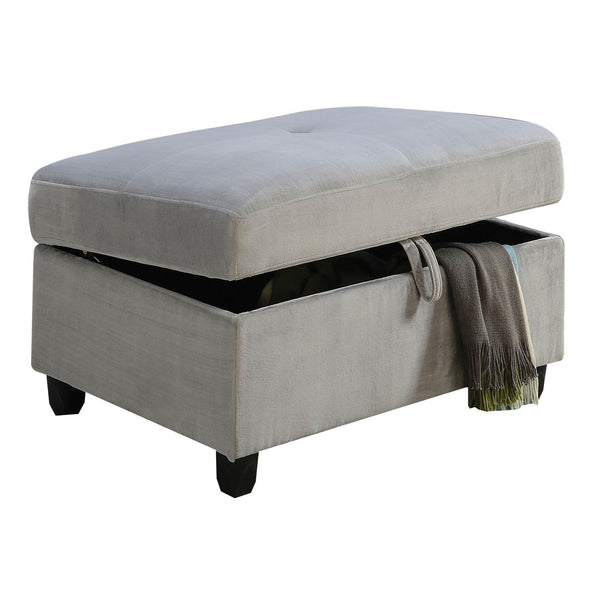 Acme Furniture Belville Fabric Storage Ottoman 52713 IMAGE 1