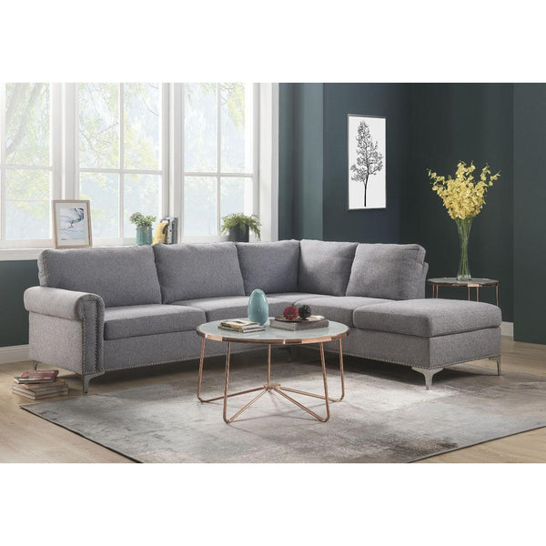 Acme Furniture Melvyn Fabric 2 pc Sectional 52755 IMAGE 1
