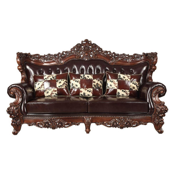 Acme Furniture Forsythia Stationary Leather Match Sofa 53070 IMAGE 1