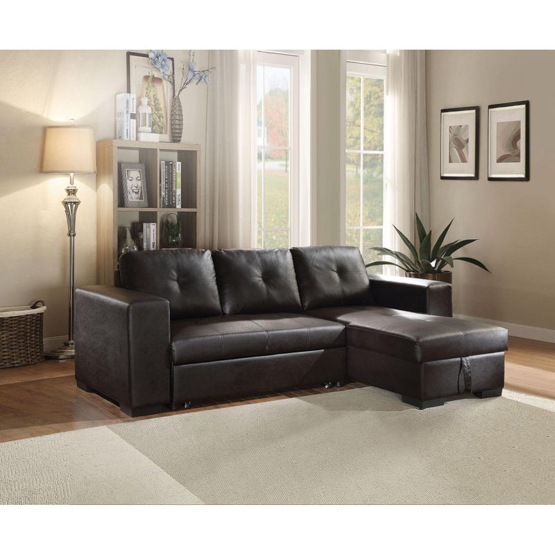 Acme Furniture Lloyd PU Sleeper Sectional 53345 IMAGE 2