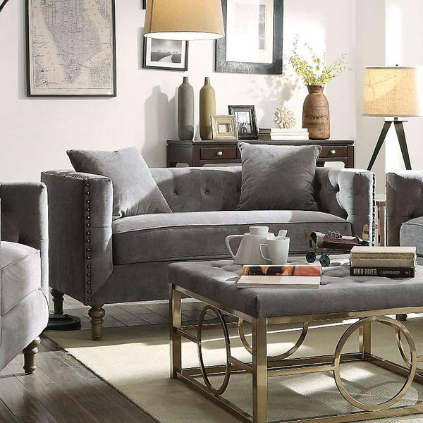 Acme Furniture Sidonia Stationary Fabric Loveseat 53581 IMAGE 1