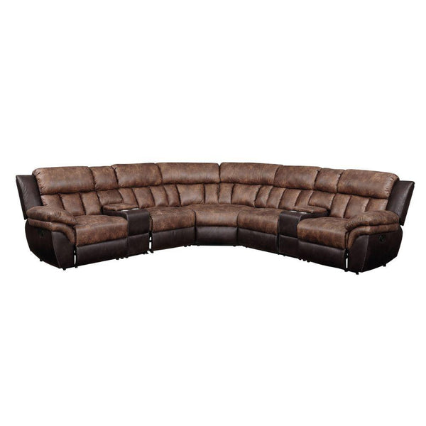 Acme Furniture Jaylen Reclining Fabric 7 pc Sectional 55430 IMAGE 1