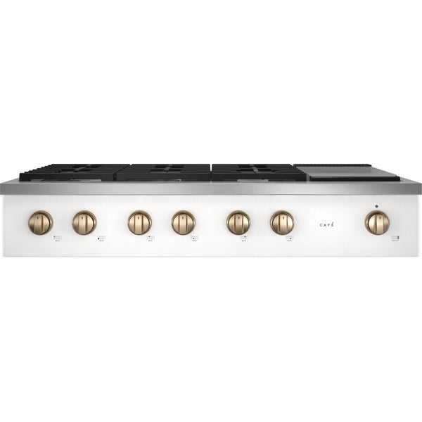 Café 48-inch Built-in Gas Rangetop with Griddle CGU486P4TW2 IMAGE 1