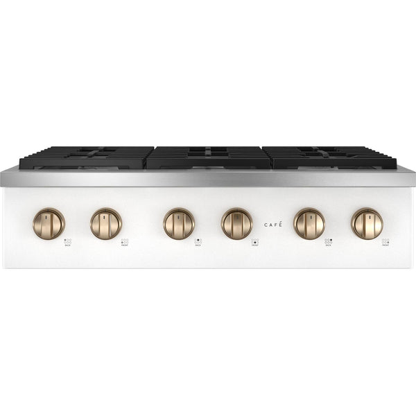 Café 36-inch Built-in Gas Rangetop with 6 Burners CGU366P4TW2 IMAGE 1