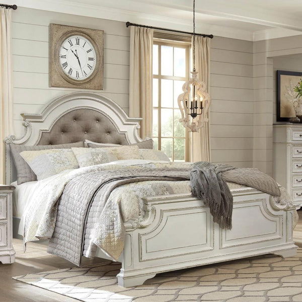 McFerran Home Furnishings King Upholstered Panel Bed B738-EK IMAGE 1