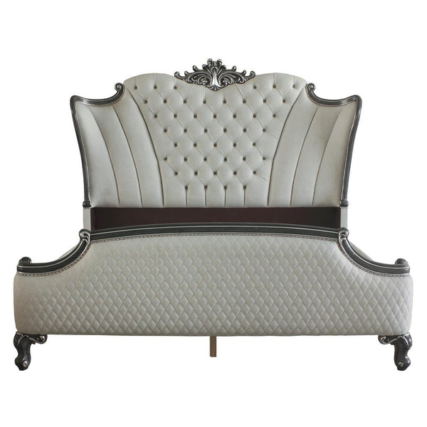 Acme Furniture House Delphine King Upholstered Panel Bed 28827EK IMAGE 1