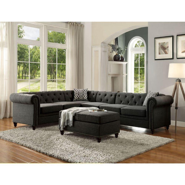Acme Furniture Aurelia II Fabric 4 pc Sectional 52375 IMAGE 1