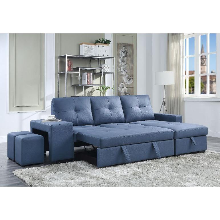 Acme Furniture Strophios Fabric Sleeper Sectional 54650 IMAGE 7