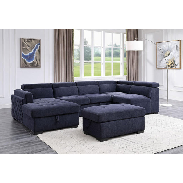 Acme Furniture Nekoda Fabric Sleeper Sectional 55520 IMAGE 1