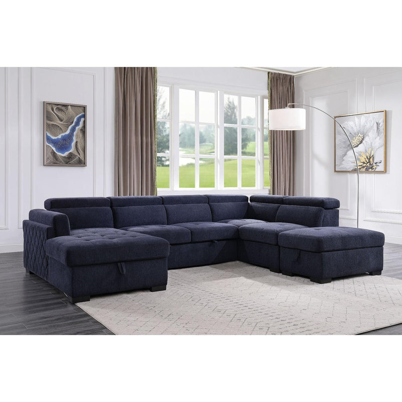 Acme Furniture Nekoda Fabric Sleeper Sectional 55520 IMAGE 2