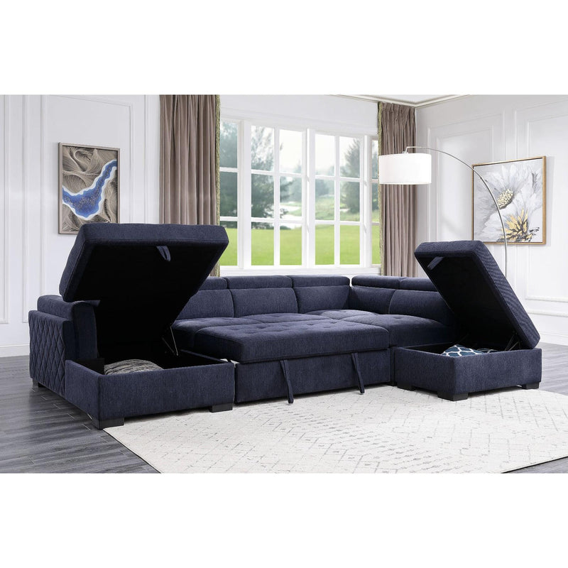 Acme Furniture Nekoda Fabric Sleeper Sectional 55520 IMAGE 3