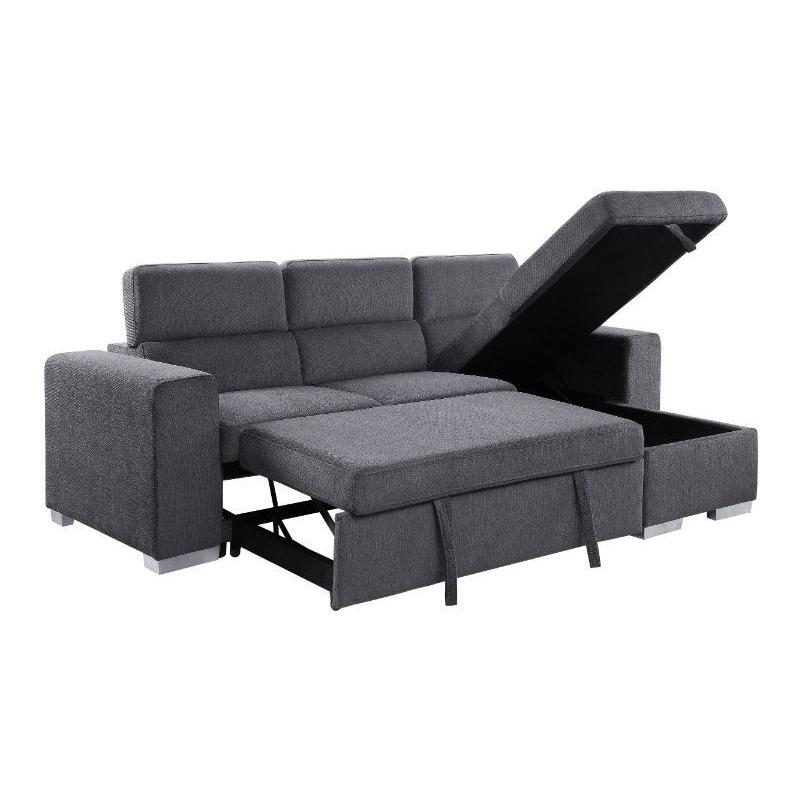 Acme Furniture Natalie Fabric Sleeper Sectional 55530 IMAGE 3