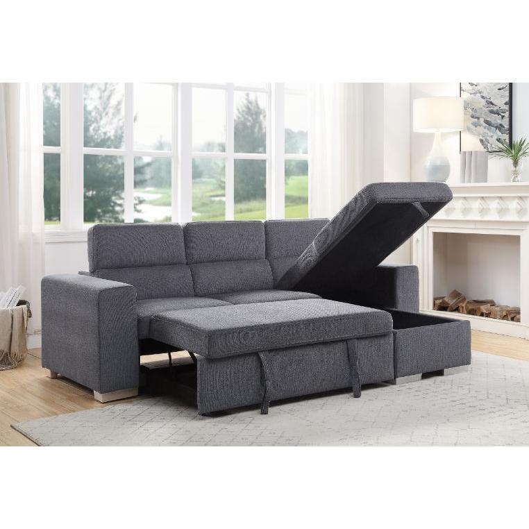 Acme Furniture Natalie Fabric Sleeper Sectional 55530 IMAGE 7