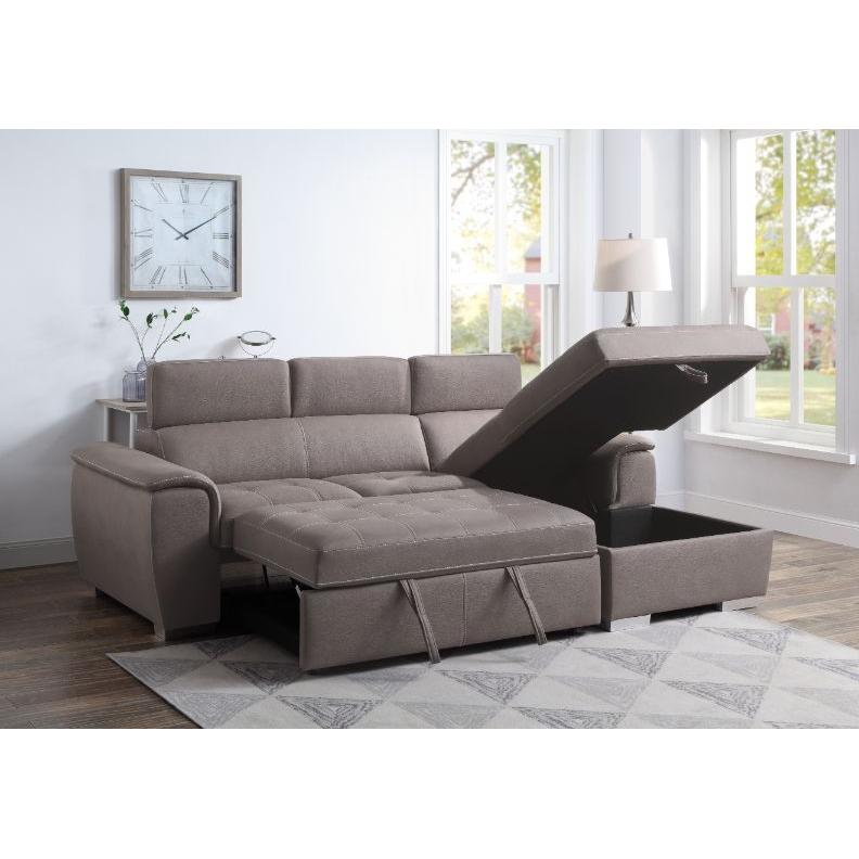 Acme Furniture Haruko Fabric Sleeper Sectional 55535 IMAGE 7