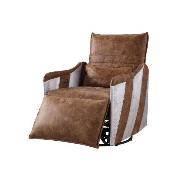 Acme Furniture Qalurne Power Leather Recliner 59942 IMAGE 1