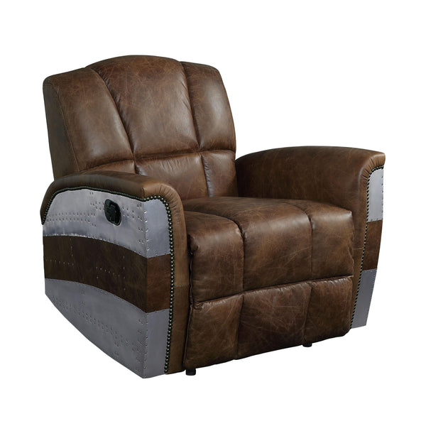 Acme Furniture Brancaster Leather Recliner with Wall Recline 59718 IMAGE 1