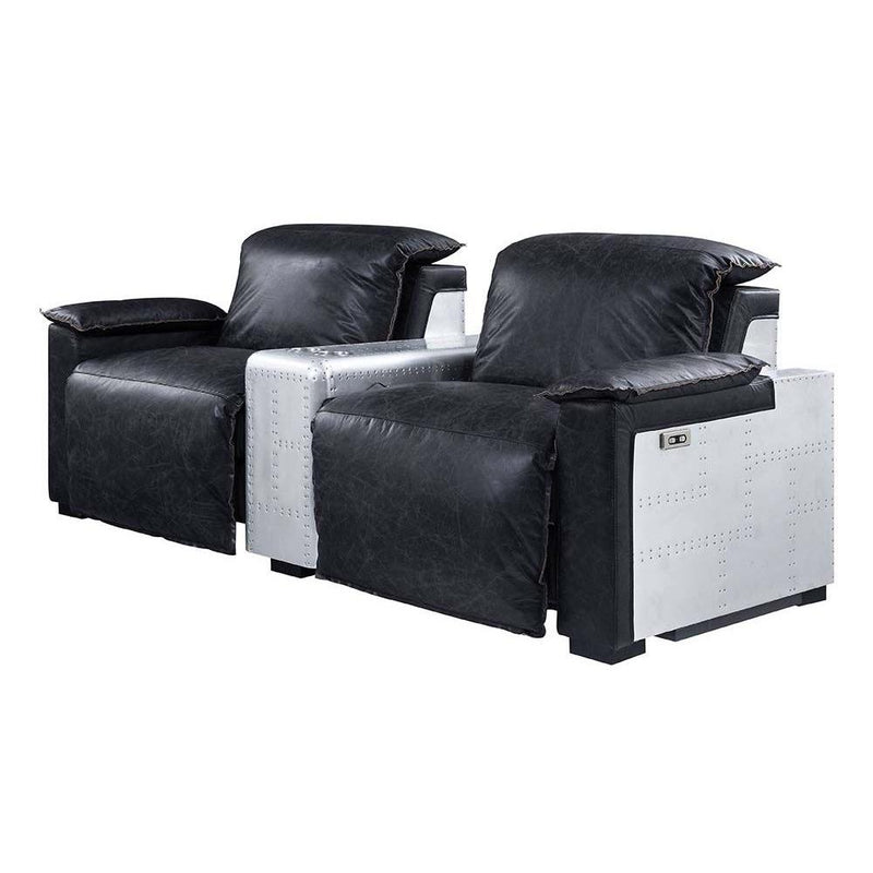 Acme Furniture Misezon Leather 2-seat Home Theatre Seating with Wall Recline 59952 IMAGE 2