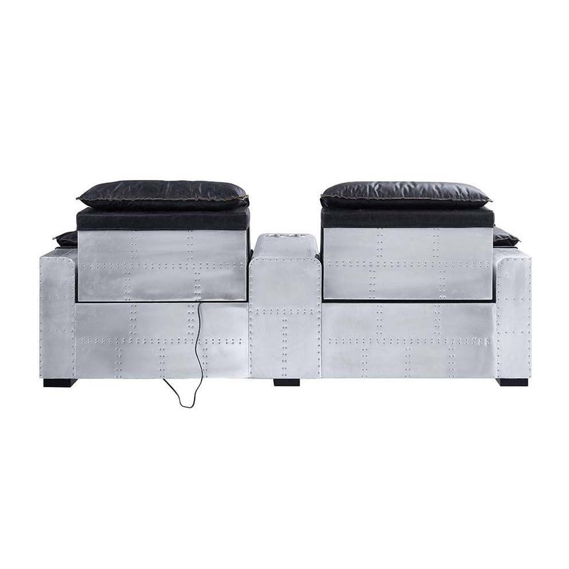 Acme Furniture Misezon Leather 2-seat Home Theatre Seating with Wall Recline 59952 IMAGE 5
