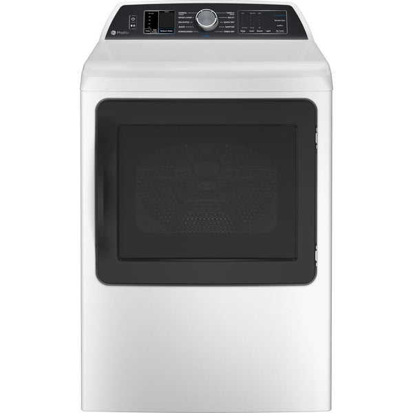 GE Profile 7.4 cu. ft. Electric Dryer with Sanitize Cycle PTD70EBSTWS IMAGE 1