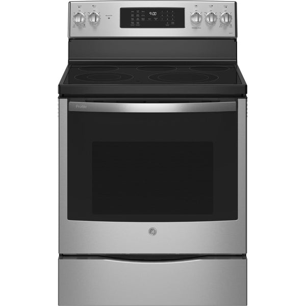GE Profile 30-inch Freestanding Electric Range with Convection Technology PB900YVFS IMAGE 1