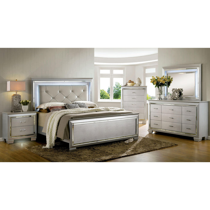 Furniture of America Bellanova CM7979SV 6 pc California King Upholstered Panel Bedroom Set IMAGE 1