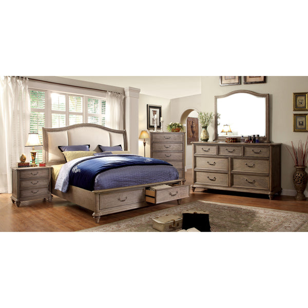 Furniture of America Belgrade II CM7614 6 pc King Upholstered Panel Bed Set with Storage IMAGE 1