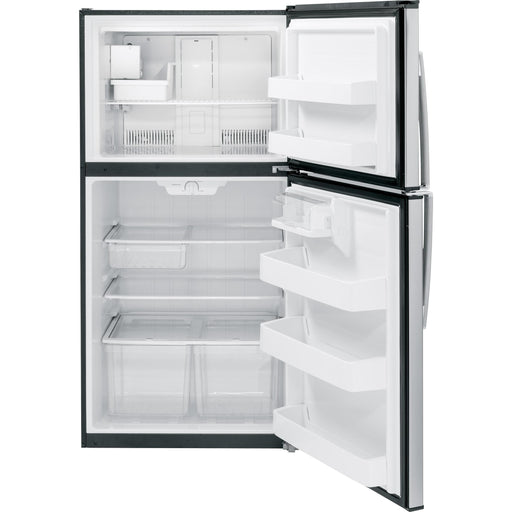 GE 33-inch, 21.2 cu. ft. Top Freezer Refrigerator with Ice Maker GIE21GSHSS IMAGE 2