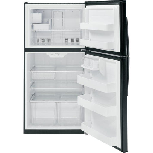 GE 33-inch, 21.2 cu. ft. Top Freezer Refrigerator with Ice Maker GIE21GTHBB IMAGE 2