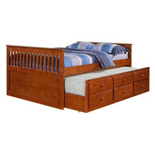 Donco Trading Company Kids Beds Trundle Bed 103FE Full Mission Captains Bed (Es) IMAGE 1